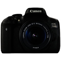 Canon EOS 750D Digital SLR with 18-55mm IS STM Lens, HD 1080p, 24.2MP, Wi-Fi, NFC, 3.0 Vari Angle LCD Screen